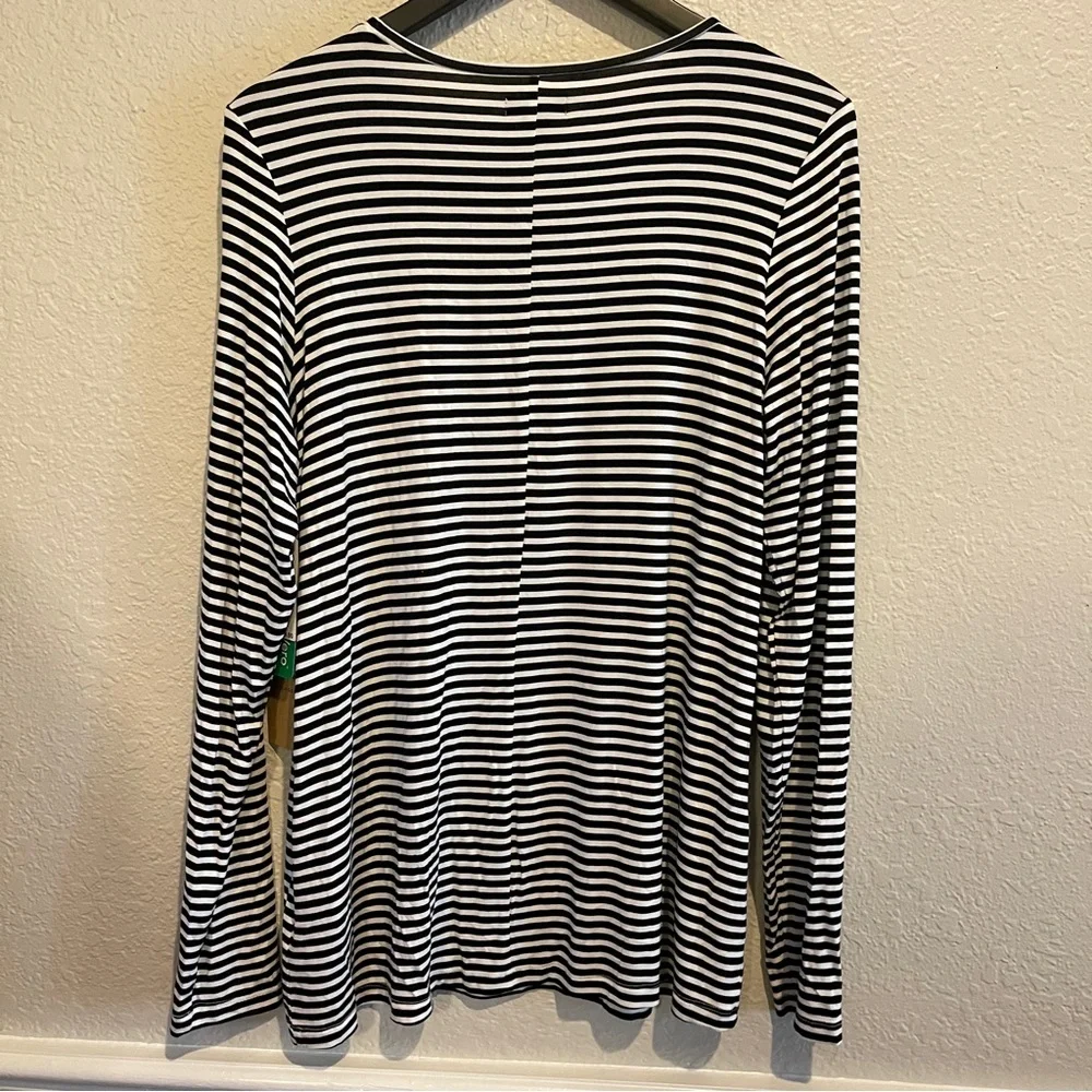 NWT Halogen Striped Long Sleeve Tee Sz XXL - Picture 6 of 6